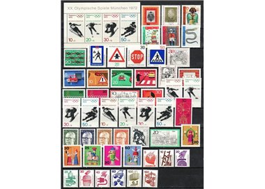 GERMANIA BRD 1971 Annata Completa 51v + 1 BF MNH**
