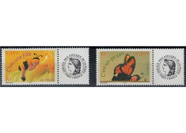 FRANCE 2004 Greeting stamps (male and female) 2v MNH**