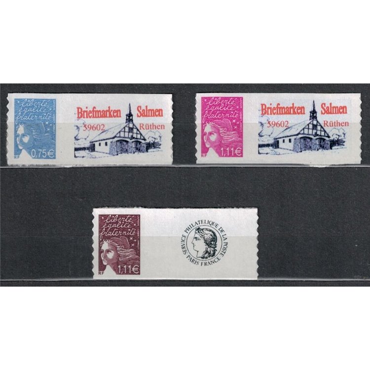 FRANCE 2004 Marianne of 14 July 3v MNH**