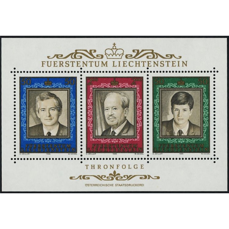 LIECHTENSTEIN 1988 Prince Franz Joseph II s/s MNH**