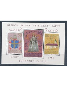 LIECHTENSTEIN 1985 Giovanni Paolo II BF MNH**