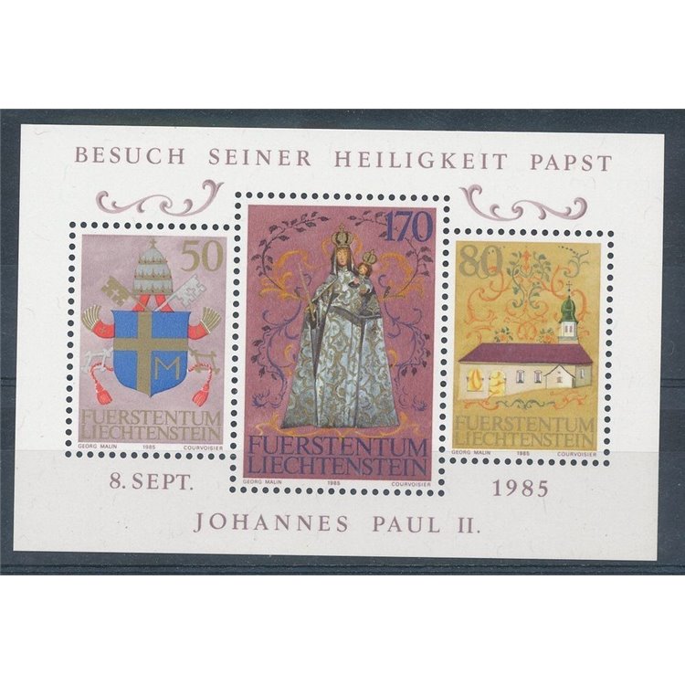 LIECHTENSTEIN 1985 John Paul II s/s MNH**