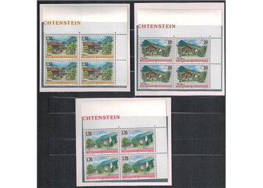 LIECHTENSTEIN 1997 Villaggi (in quartina) 3v MNH**