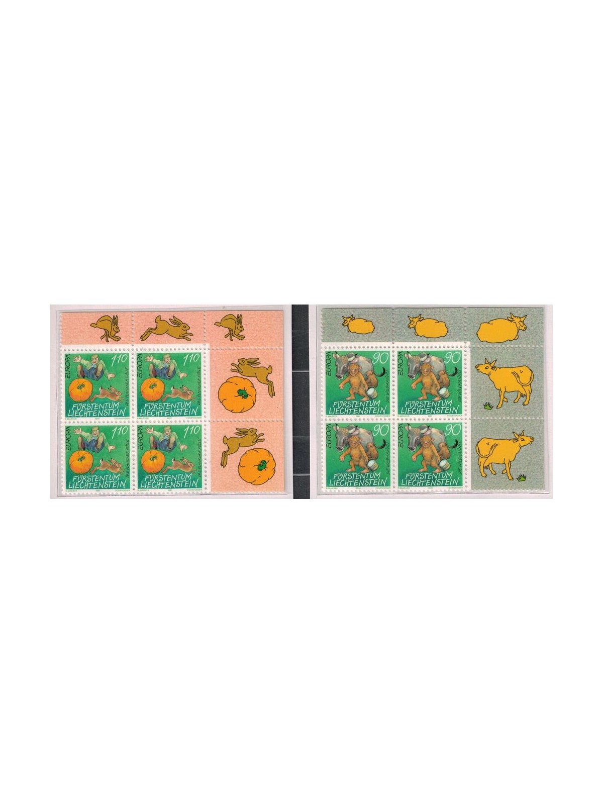 LIECHTENSTEIN 1997 Europe (in block of four) 2v MNH**