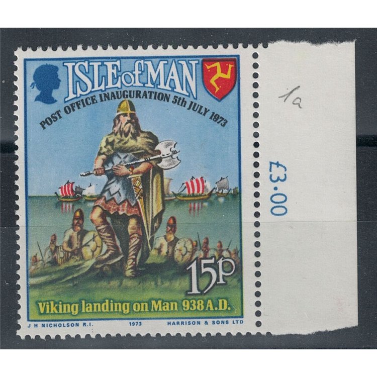 MAN 1973 Postal Independence (white card) MNH**