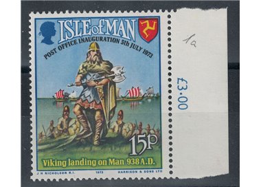 MAN 1973 Postal Independence (white card) MNH**