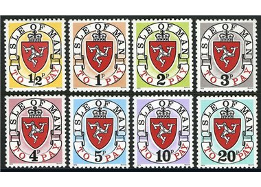 MAN 1973 Postage Due (1st printing) 8v MNH**