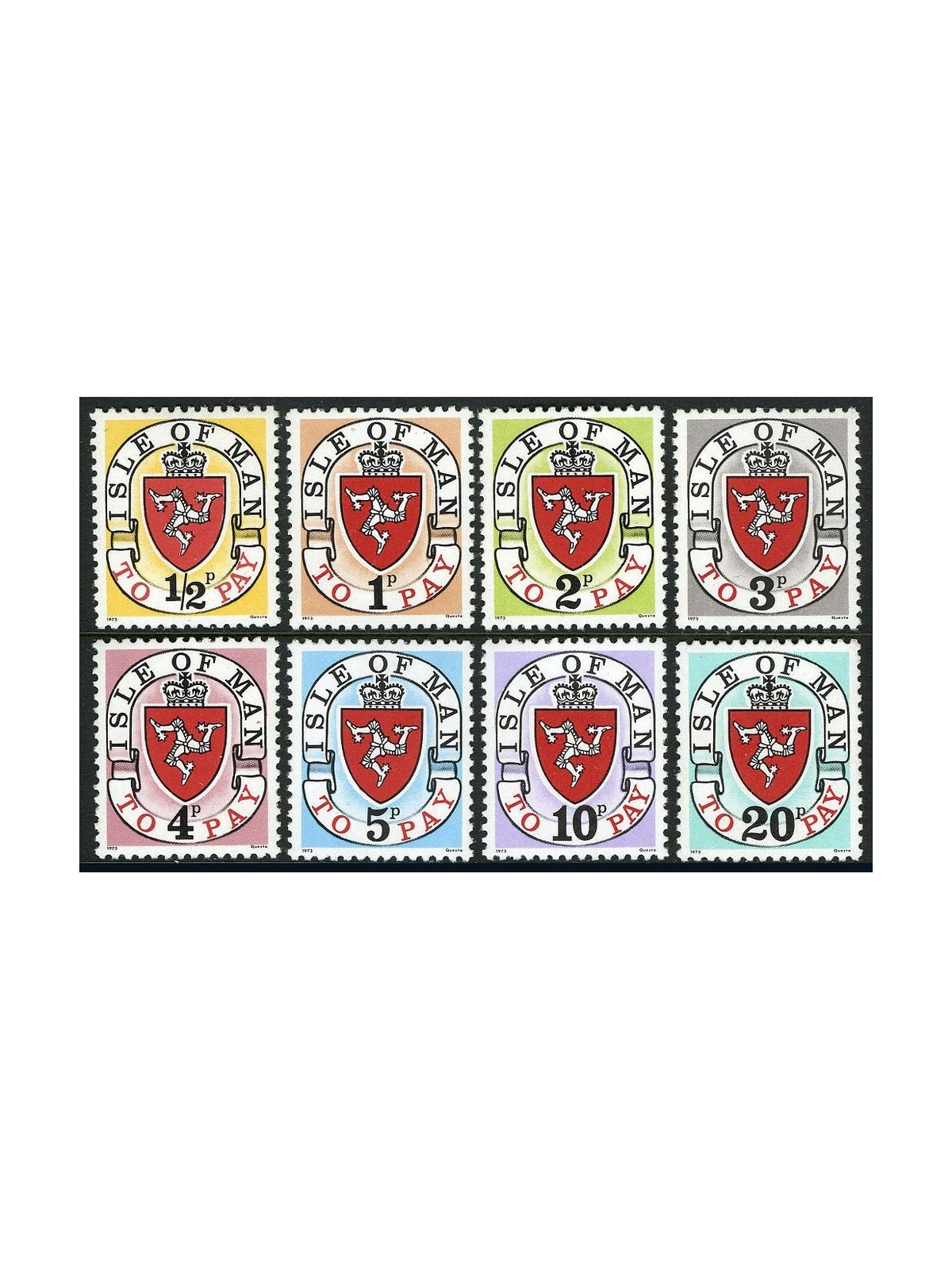 MAN 1973 Segnatasse (1ª tiratura) 8v MNH**