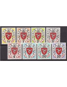 MAN 1973 Segnatasse (2ª tiratura) 8v MNH**