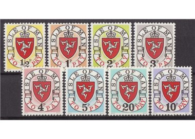 MAN 1973 Postage Due (2nd printing) 8v MNH**