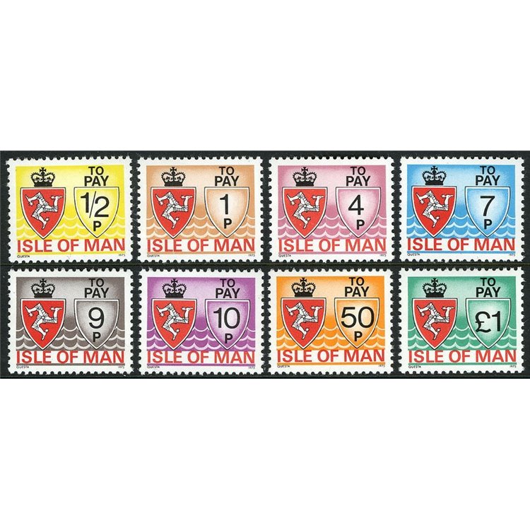 MAN 1975 Segnatasse 8v MNH**