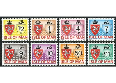 MAN 1975 Segnatasse 8v MNH**