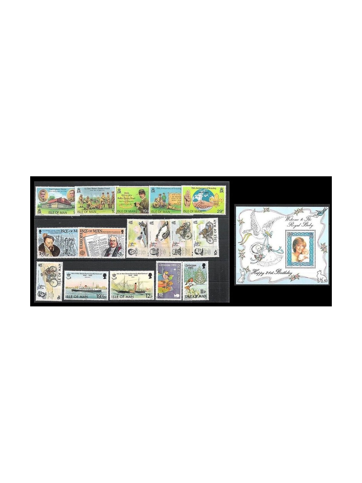 MAN 1982 Complete Yearset - Complete Yearset 16v + 1 s/s MNH**
