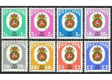 MAN 1982 Postage Due 8v MNH**