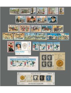 MAN 1990 Complete Yearset - Complete Yearset 27v + 3 s/s MNH**