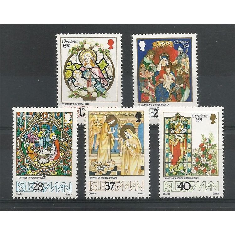 MAN 1992 Christmas 5v MNH**