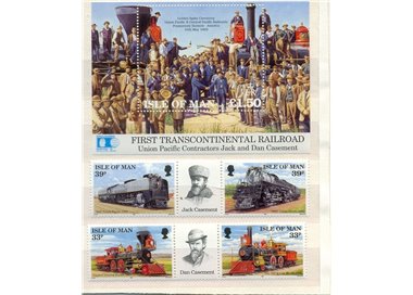 MAN 1992 Trans continental railway 4v + 1 BF MNH**