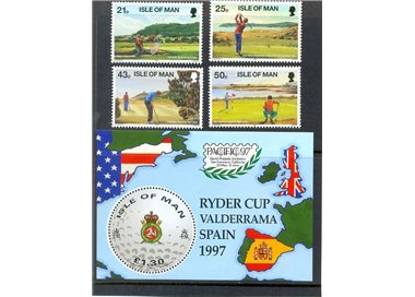 MAN 1997 Ryder cup, golf sport 4v + 1 s/s MNH**