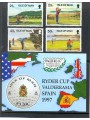 MAN 1997 Ryder cup, golf sport 4v + 1 BF MNH**