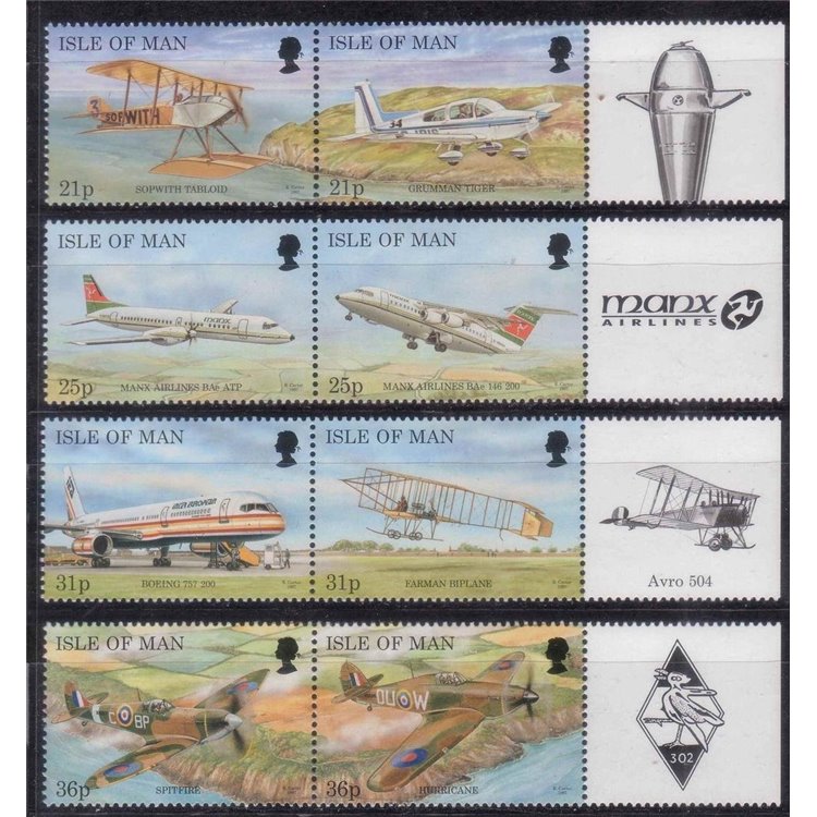 MAN 1997 Aircraft - Aeroplanes 8v MNH**