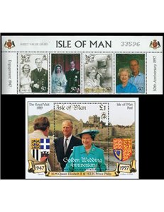MAN 1997 Golden wedding 4v + 1 BF MNH**