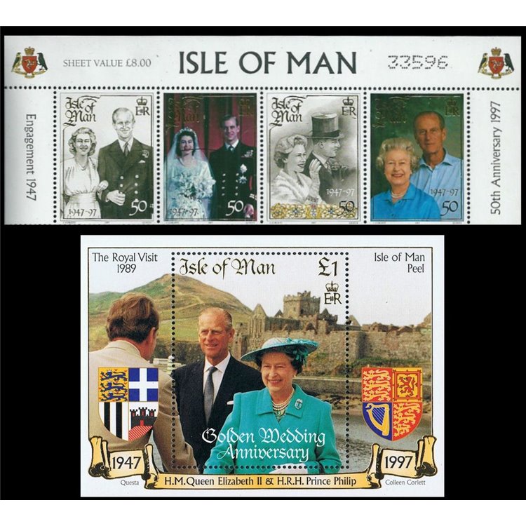 MAN 1997 Golden wedding 4v + 1 s/s MNH**