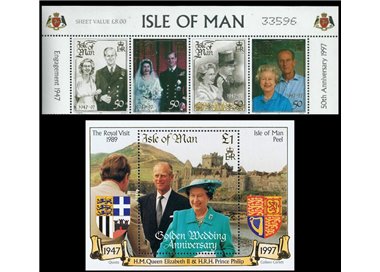MAN 1997 Golden wedding 4v + 1 s/s MNH**