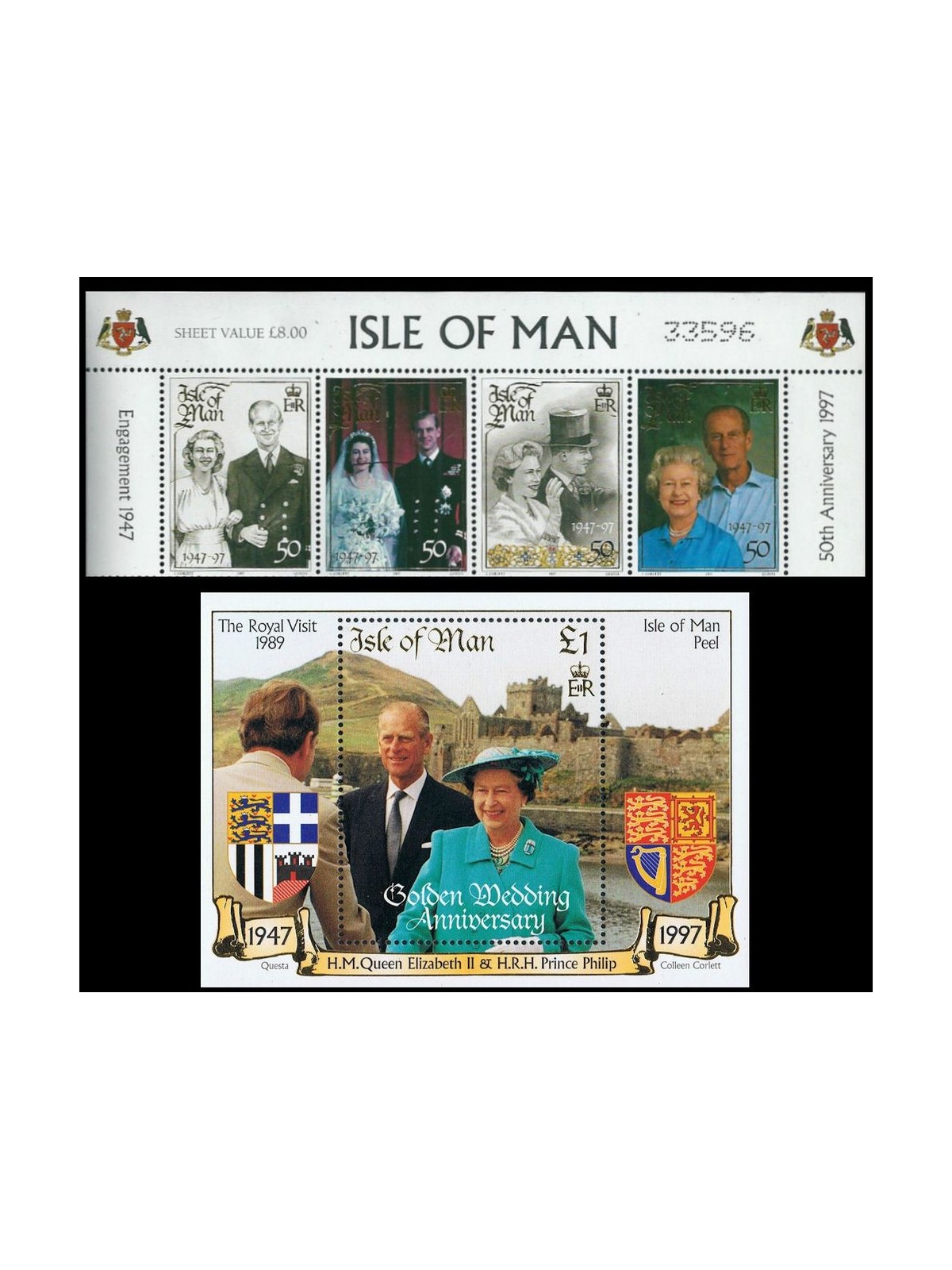 MAN 1997 Golden wedding 4v + 1 s/s MNH**
