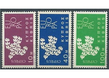CYPRUS 1961 Europe 3v MNH**