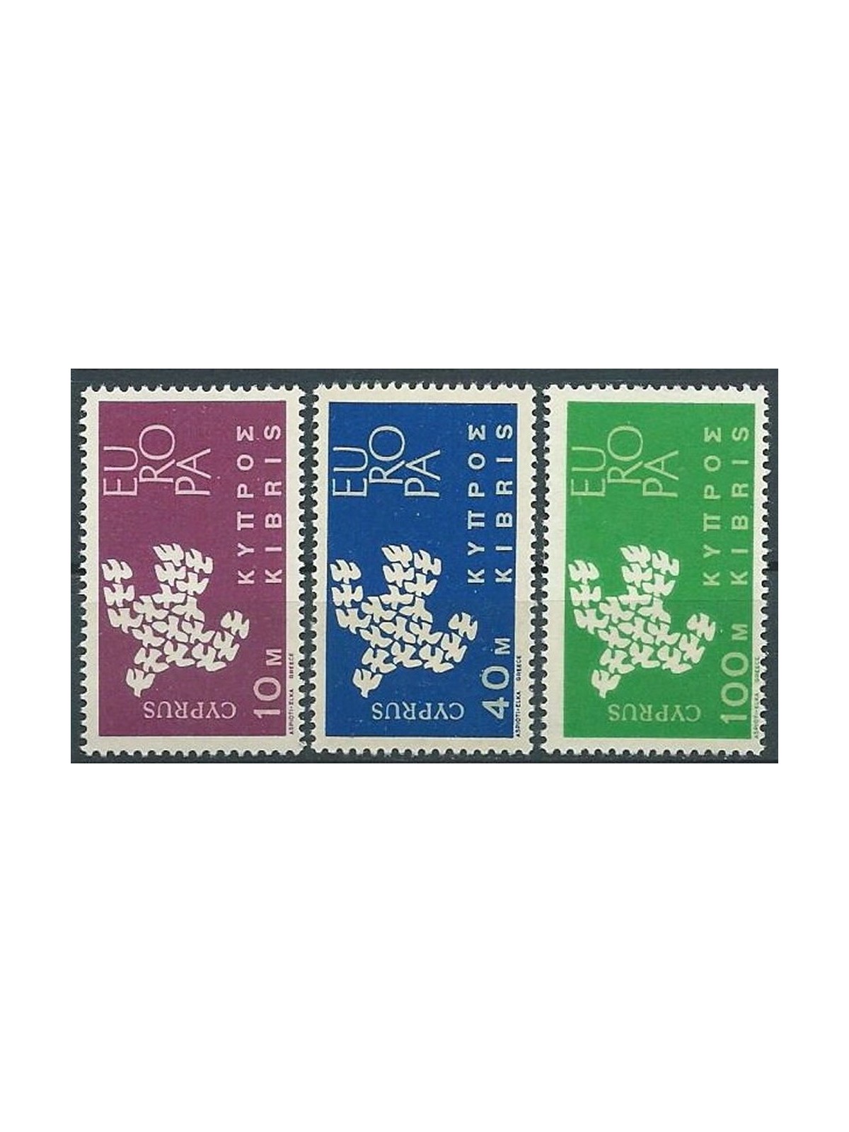 CIPRO 1961 Europa 3v MNH**