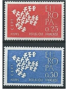 FRANCIA 1961 Europa 2v MNH**