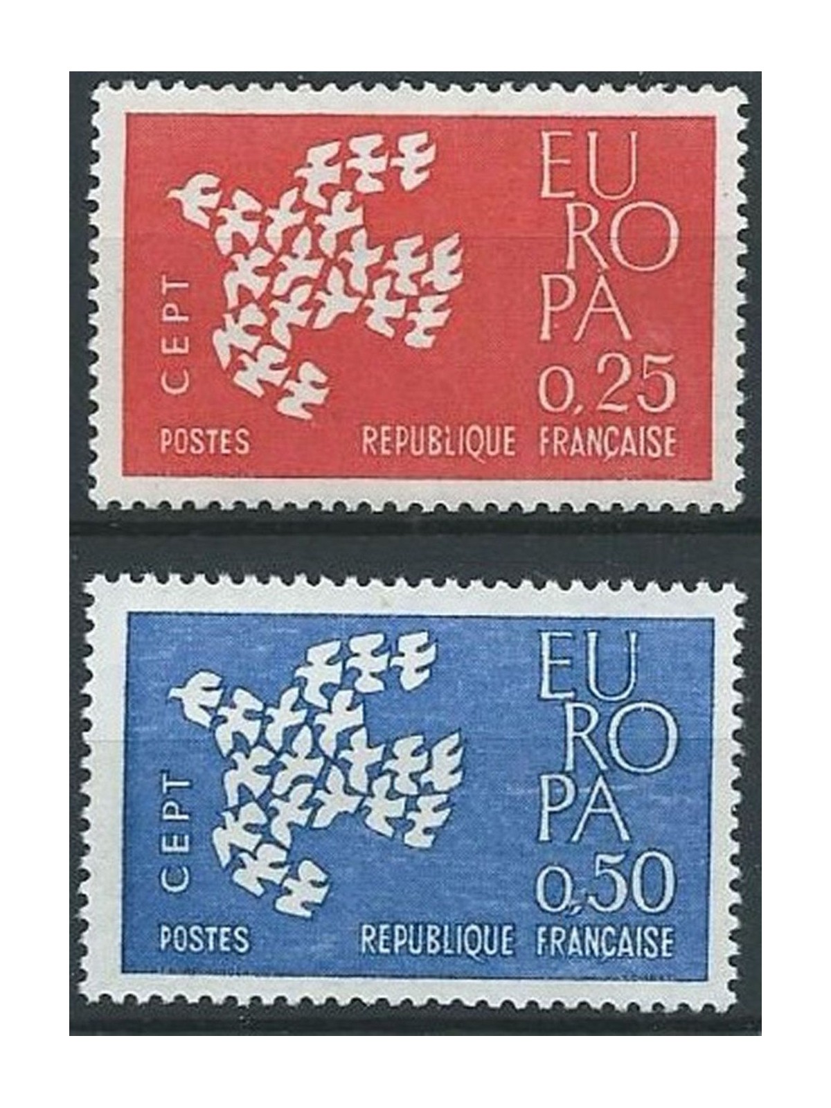 FRANCIA 1961 Europa 2v MNH**