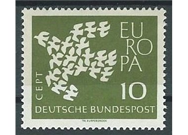 GERMANIA BRD 1961 Europa fluorescente MNH**