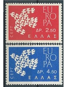 GREECE 1961 Europe 2v MNH**