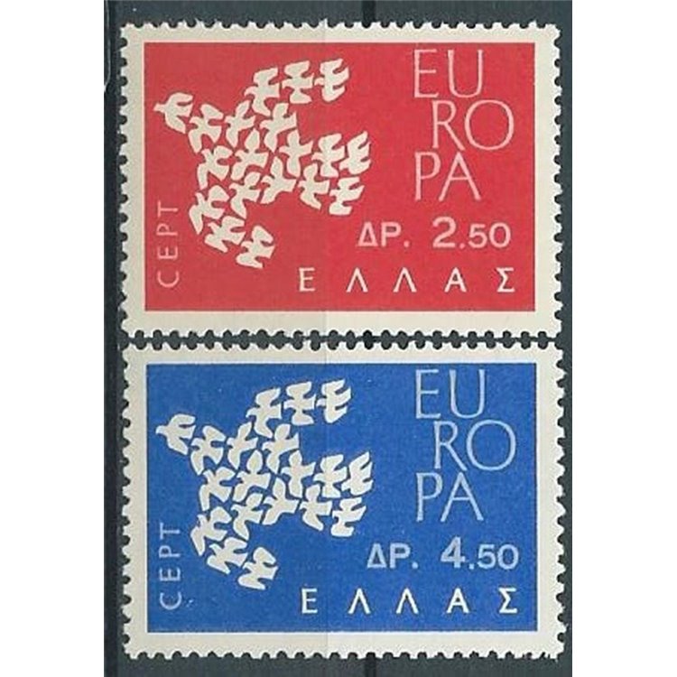 GREECE 1961 Europe 2v MNH**