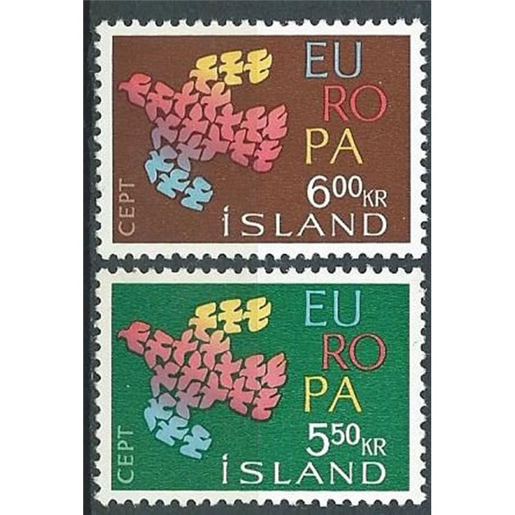 ICELAND 1961 Europe 2v MNH**