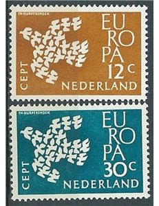 OLANDA 1961 Europa 2v MNH**