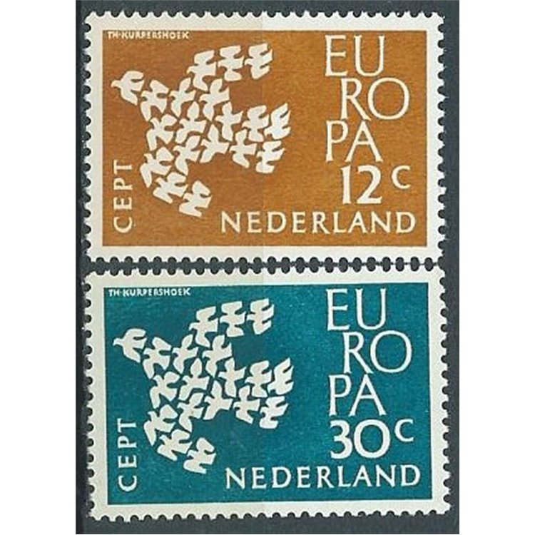 NETHERLANDS 1961 Europe 2v MNH**
