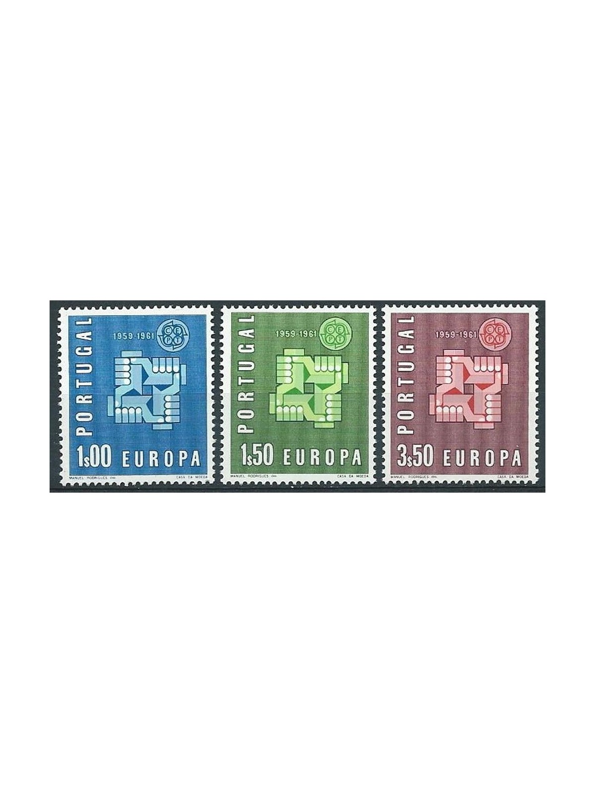 PORTUGAL 1961 Europe 3v MNH**