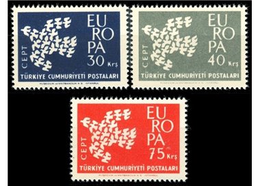 TURCHIA 1961 Europa 3v MNH**