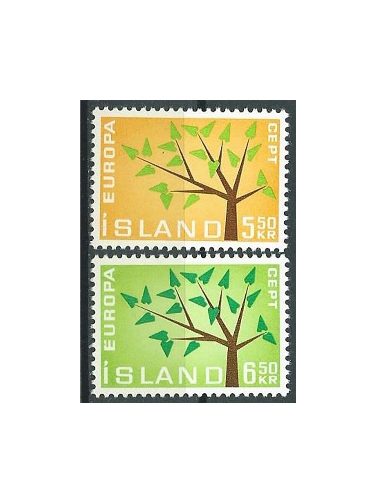 ICELAND 1962 Europe 2v MNH**
