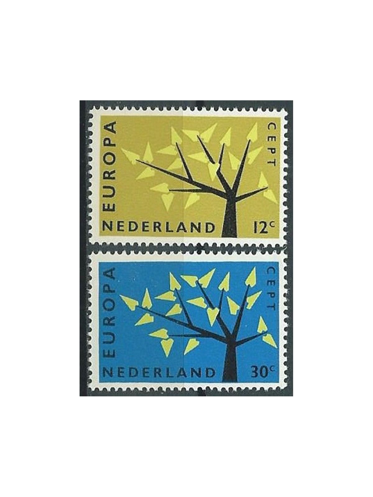 NETHERLANDS 1962 Europe 2v MNH**