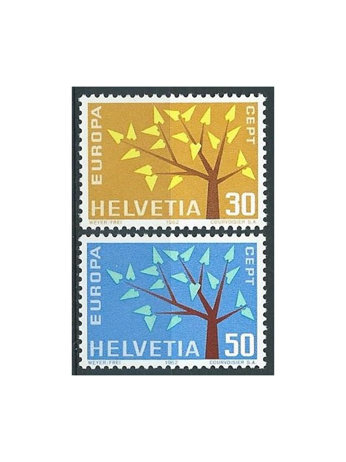 SVIZZERA 1962 Europa 2v MNH**