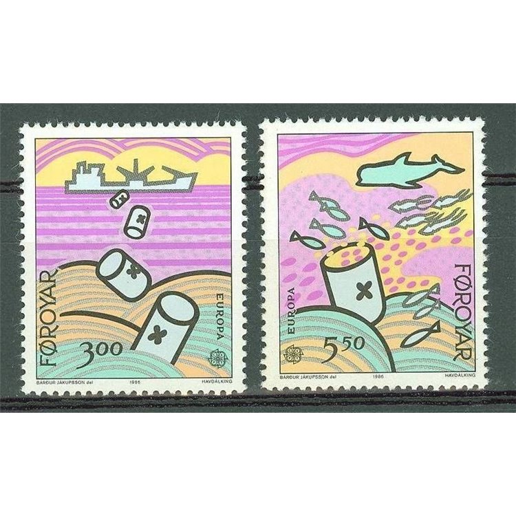 FAEROER 1986 Europa 2v MNH**