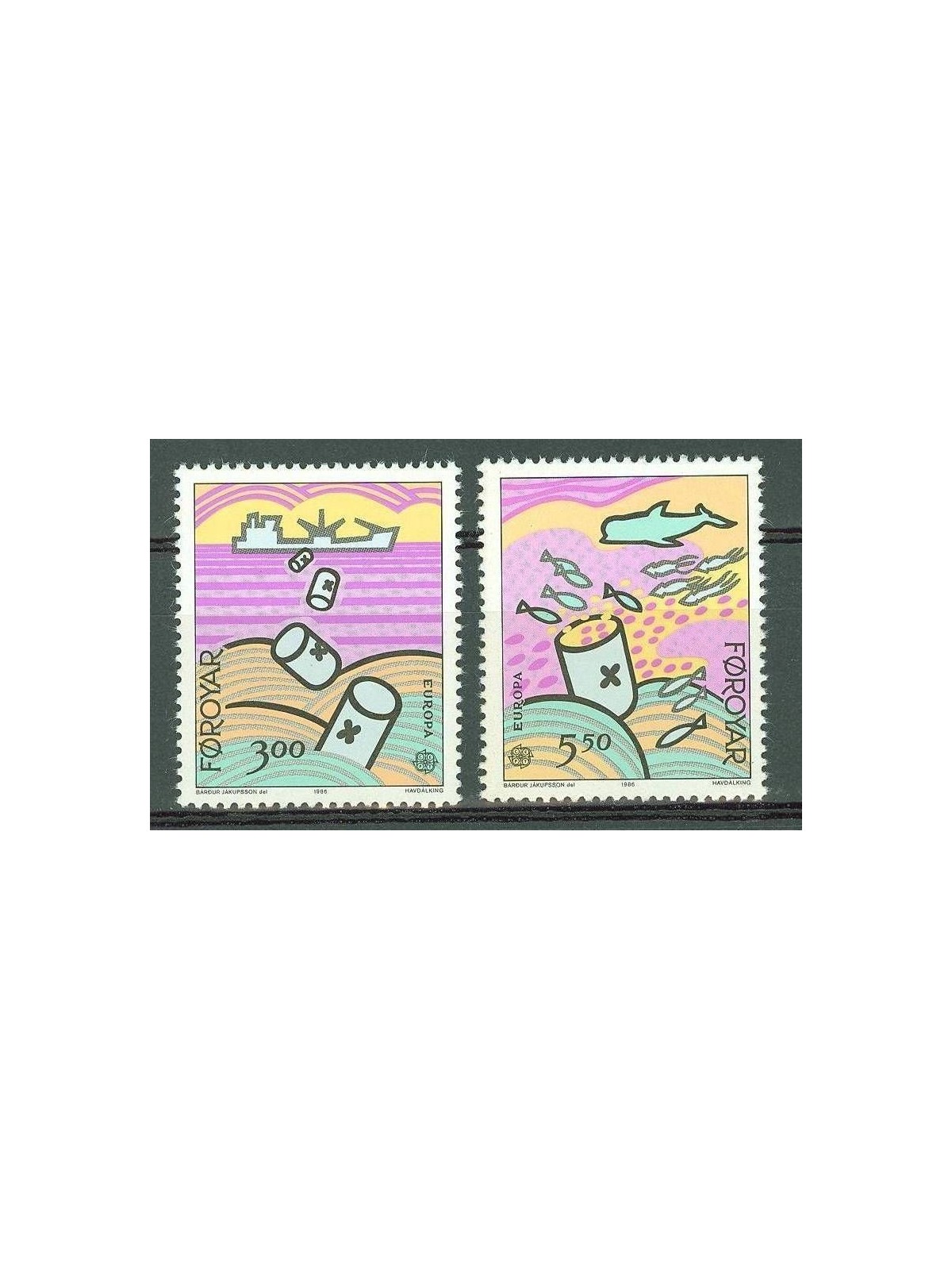 FAEROER 1986 Europa 2v MNH**