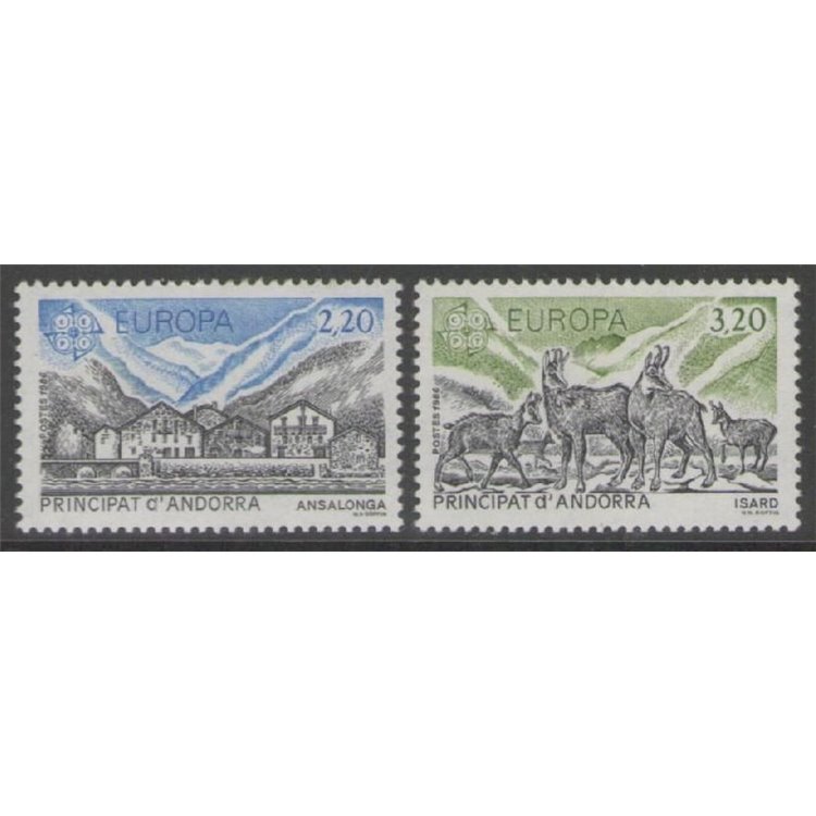 FRENCH ANDORRA 1986 Europe 2v MNH**