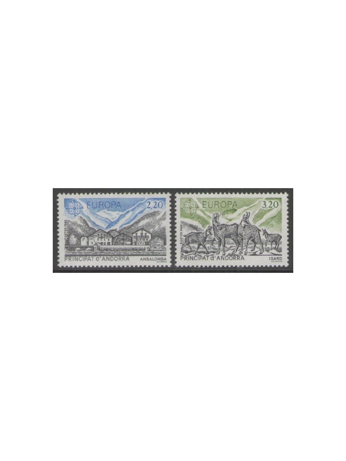 FRENCH ANDORRA 1986 Europe 2v MNH**