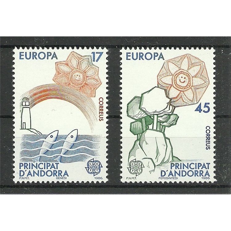 ANDORRA SPANISH 1986 Europe 2v MNH**