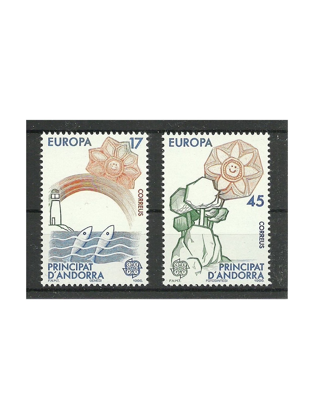 ANDORRA SPANISH 1986 Europe 2v MNH**