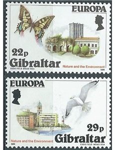 GIBRALTAR 1986 Europe 2v MNH**